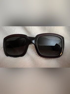 Christian Dior Square Sunglasses Black with Gold CD Label Made in Italy